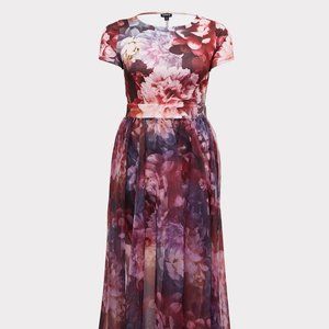 Torrid -  Special Occasion Multi Floral Scuba Knit Dress & Organza Formal Gown